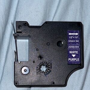 DYMO D1 Standard Tape Cartridge White on Purple!!!